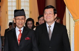 Chủ tịch nước Trương Tấn Sang hội kiến với Quốc vương Malaysia 